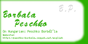 borbala peschko business card